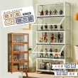 【KOLKO】三面透明壓克力公仔模型樂高展示櫃 書籍收納櫃 餐櫥餐邊櫃(五層80公分款)
