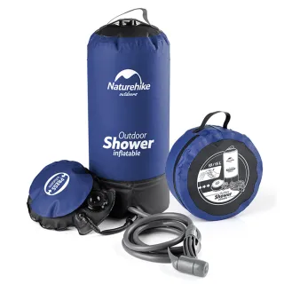 【Naturehike】輕巧便攜戶外淋浴器11L 藍黑 L101-D(台灣總代理公司貨)