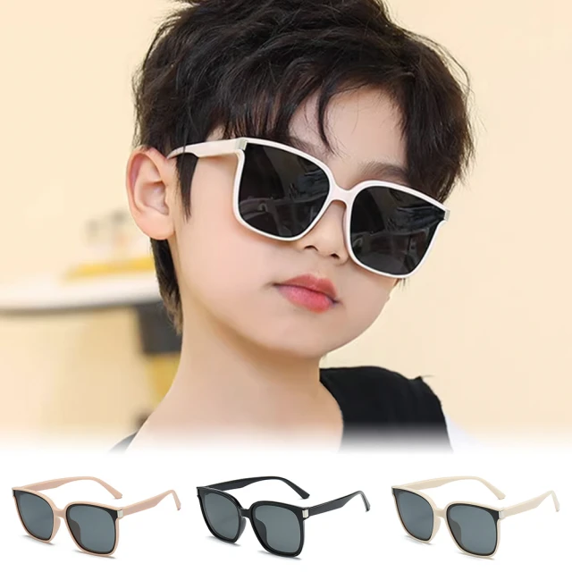 ALEGANT 派對時尚5-12歲兒童專用輕量矽膠彈性窄框太陽眼鏡(台灣品牌100% UV400偏光墨鏡)