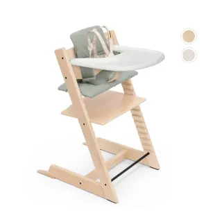 【STOKKE 官方直營】Tripp Trapp 6m+經典組合-櫸木(天然色&水洗白)