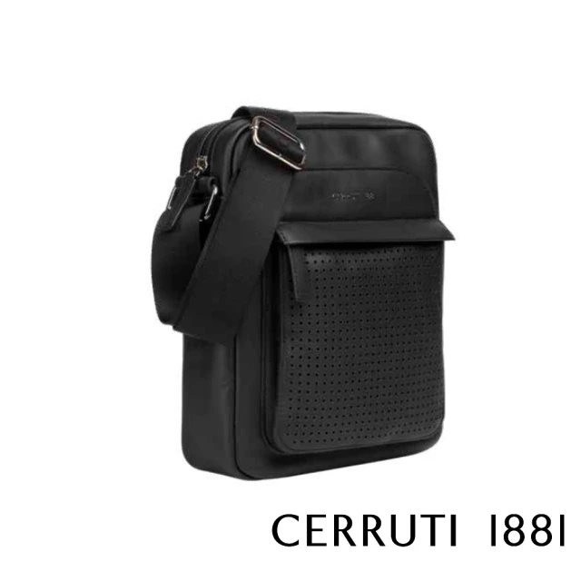 Cerruti 1881Cerruti 1881 頂級義大利小牛皮肩背包斜背包(黑色 CEBO06540M)