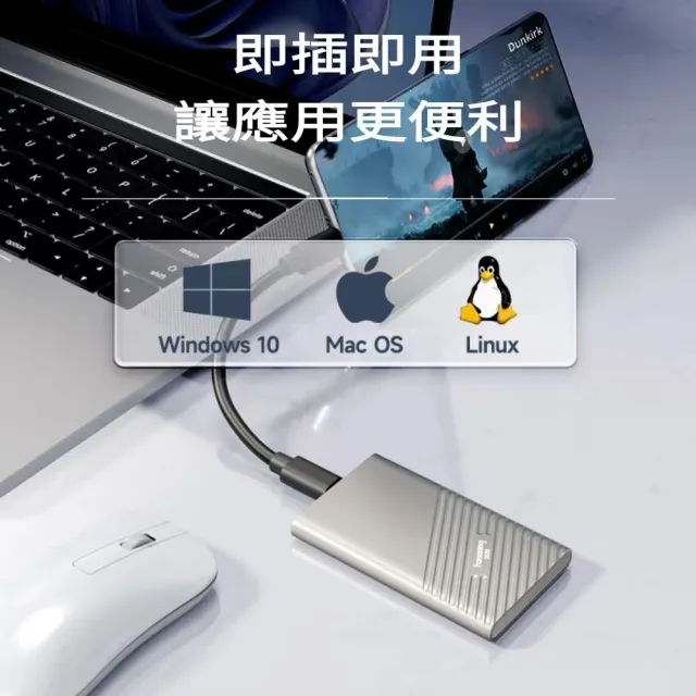 【FANXIANG 梵想】2TB 移動式固態硬碟USB3.2Gen2x2 Type-C手機電腦兩用 讀速2000MB/s(保固5年)