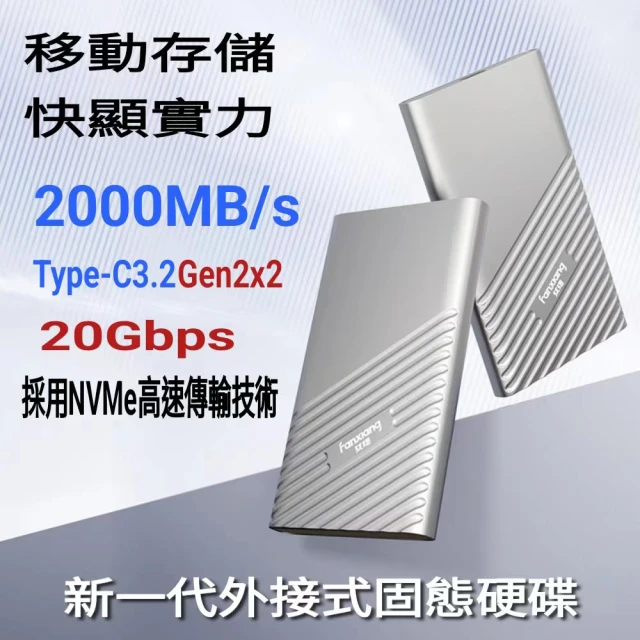 【FANXIANG 梵想】1TB 移動式固態硬碟USB3.2Gen2x2 Type-C手機電腦兩用 讀速2000MB/s(保固5年)