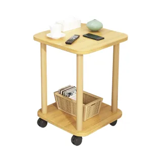 【路比達】DIY自組式_40CM型雙層置物木桌(床邊桌、方桌、茶几、多用桌、書桌)