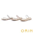 【ORIN】氣質細緻鑽條平底涼拖鞋(紫色)