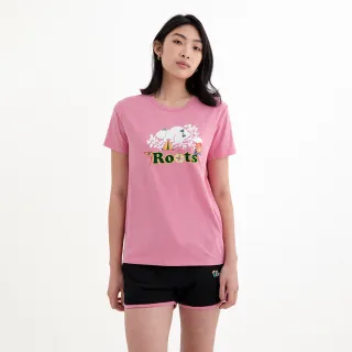 【Roots】Roots 女裝- COOPER BEAVER CAMP短袖T恤(粉紅色)