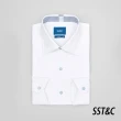 【SST&C 新品９折】EASY CRAE 白色素面標準版拼色襯衫0312404015