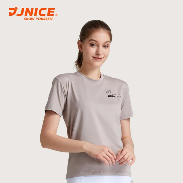 JNICE 久奈司 漸層LOGO舒適吸濕透氣涼感排汗衣-黑(