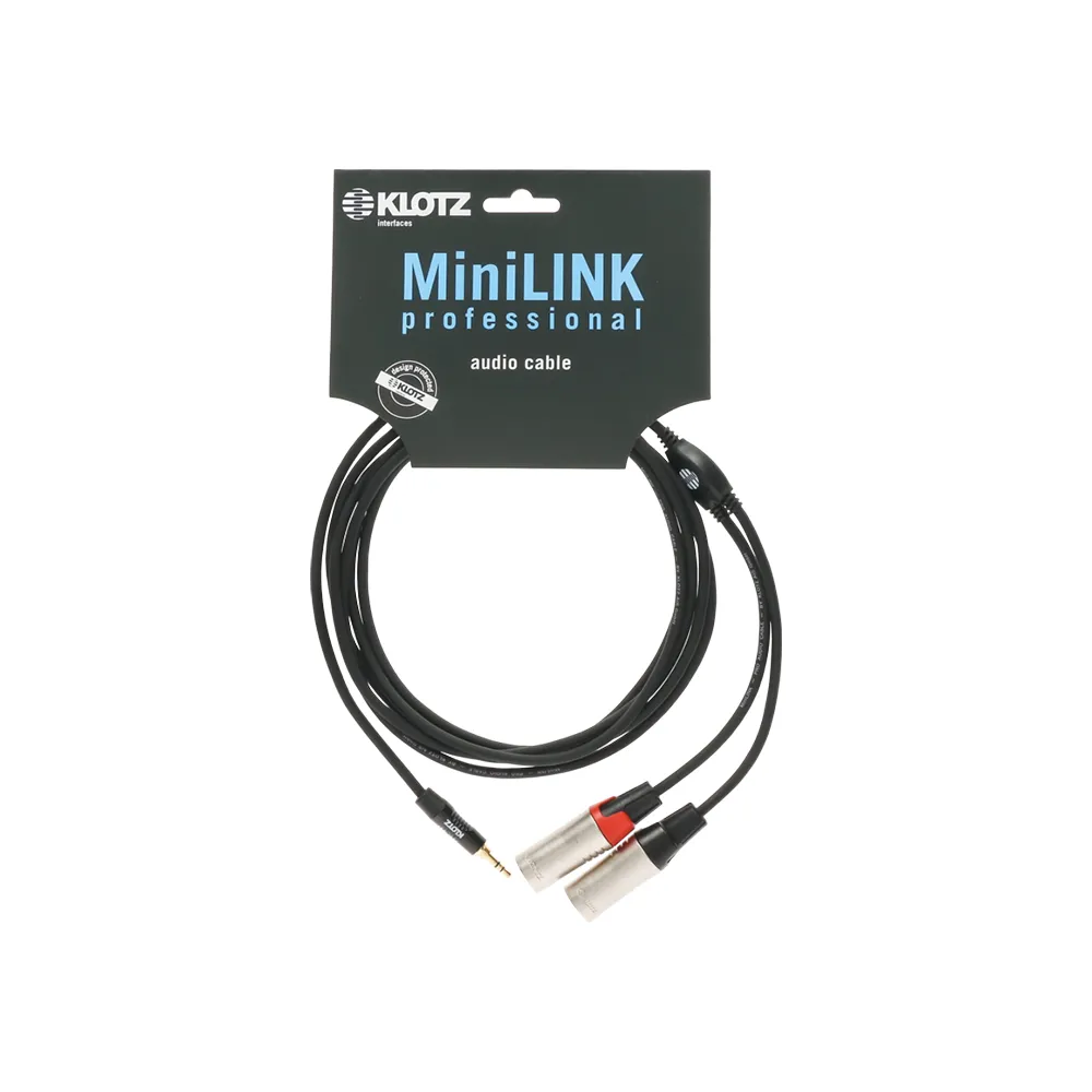 【KLOTZ】KY5 MiniLink Pro Y-Cable 1.8米 黑 3.5mm - 2x XLR(公司貨)