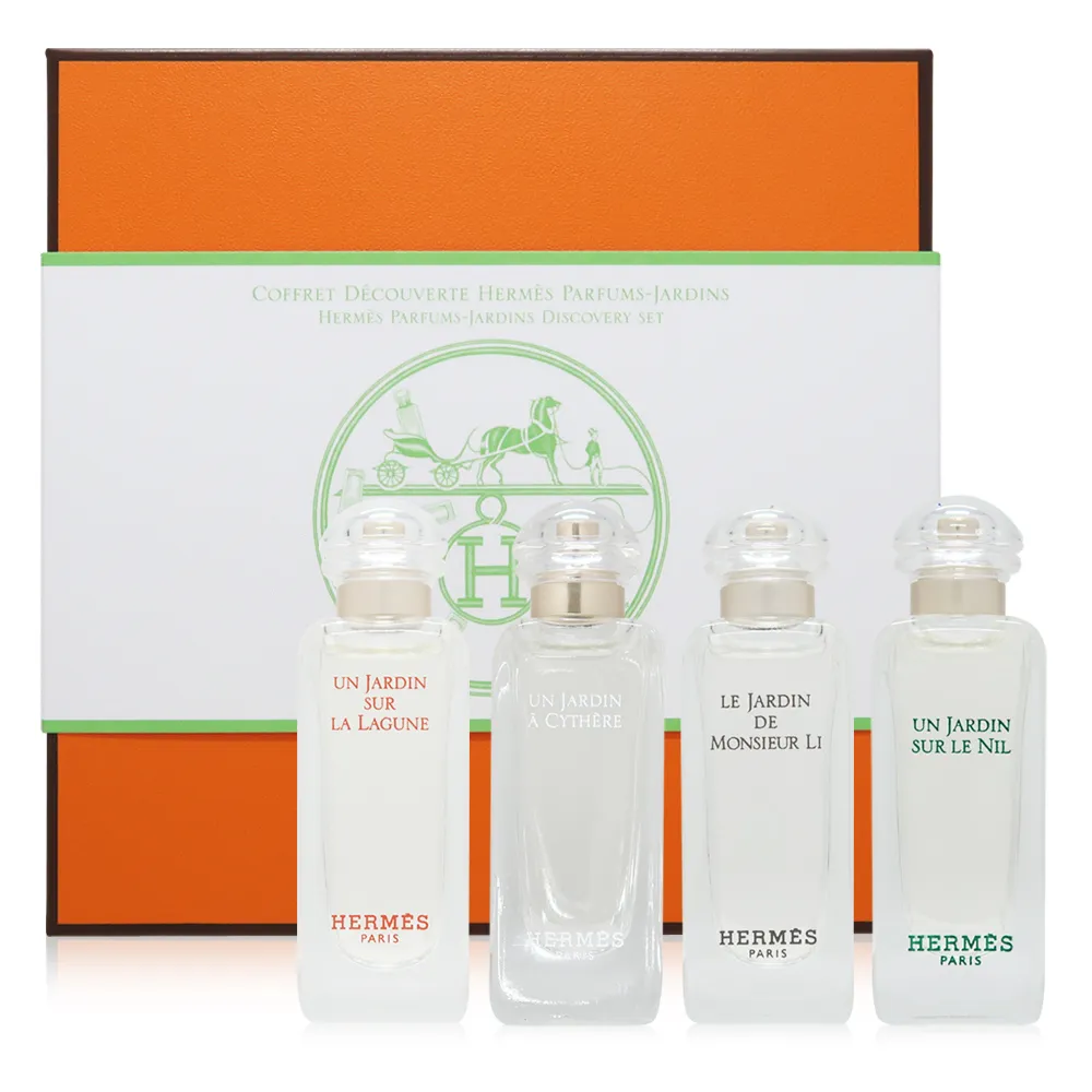 Hermes 愛馬仕】香水禮盒7.5ml X 4入-潟湖/希瑟/李先生/尼羅河- momo