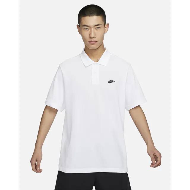 【NIKE 耐吉】短袖 POLO衫 短袖 上衣 T恤 運動 休閒 男 AS M NK CLUB SS POLO PIQUE 白色(FN3895100)