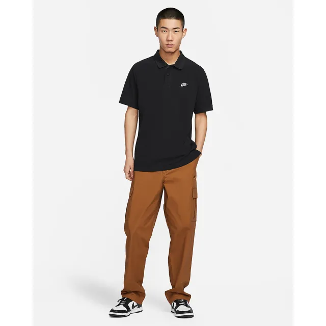 【NIKE 耐吉】短袖 POLO衫 短袖 上衣 T恤 運動 休閒 男 AS M NK CLUB SS POLO PIQUE 黑色(FN3895010)