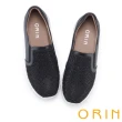 【ORIN】璀璨燙鑽輕量舒適厚底休閒鞋(黑色)