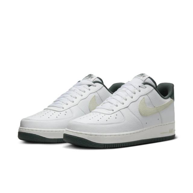 NIKE 耐吉 運動鞋 休閒鞋 男鞋 AIR FORCE 1 07 LV8 COB 白 綠 皮革 麂皮 AF1(HF1939100)