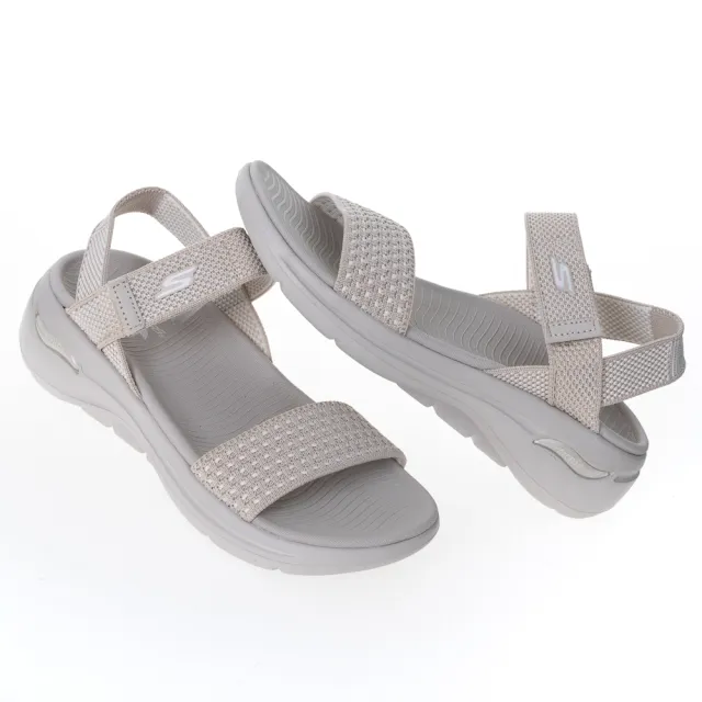 【SKECHERS】女鞋 健走系列涼拖鞋 GO WALK ARCH FIT SANDAL(140264NAT)