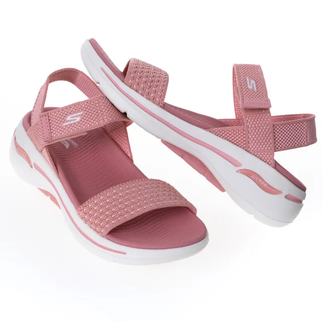 【SKECHERS】女鞋 健走系列涼拖鞋 GO WALK ARCH FIT SANDAL(140264ROS)