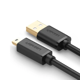 【綠聯】USB2.0 A公轉MINI5P公鍍金成型款黑色 3公尺