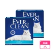 【EverClean 藍鑽】美規貓砂25LB-2入組(雙重活性碳低過敏/白標)