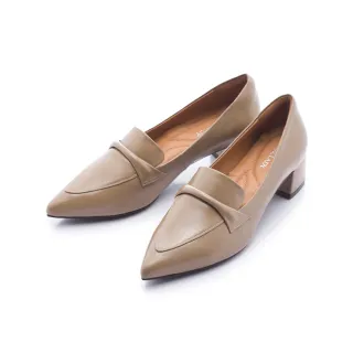 【FAIR LADY】芯太軟 率性造型粗跟樂福鞋(可可棕、6J2804)