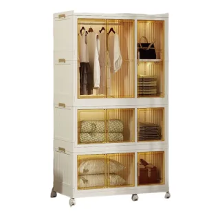 【KOLKO】免安裝摺疊衣物收納櫃 - 一高二矮9門(12格收納櫃 收納箱 折疊箱 衣櫃 衣櫥)