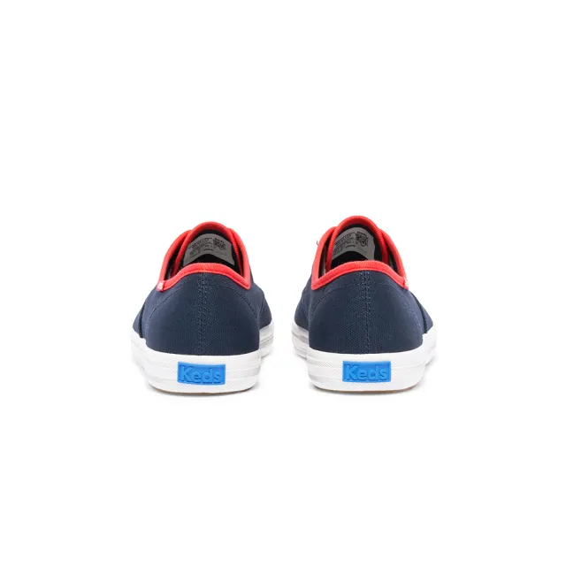 【Keds】CHAMPION 經典帆布撞色休閒鞋-藍紅(9243W234341)