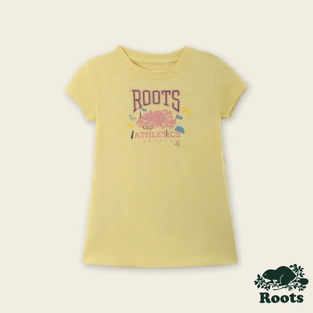 【Roots】Roots 小童- RBA ANIMAL洋裝(奶油黃)