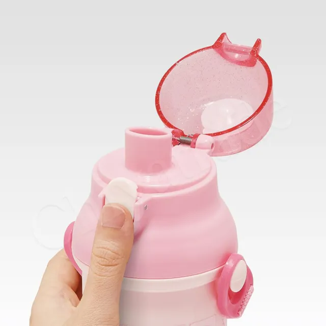 【百科良品】日本製 甜心粉Melody美樂蒂 奇幻舞蹈 彈蓋直飲水壺 隨身瓶 抗菌加工 480ML(附背帶)