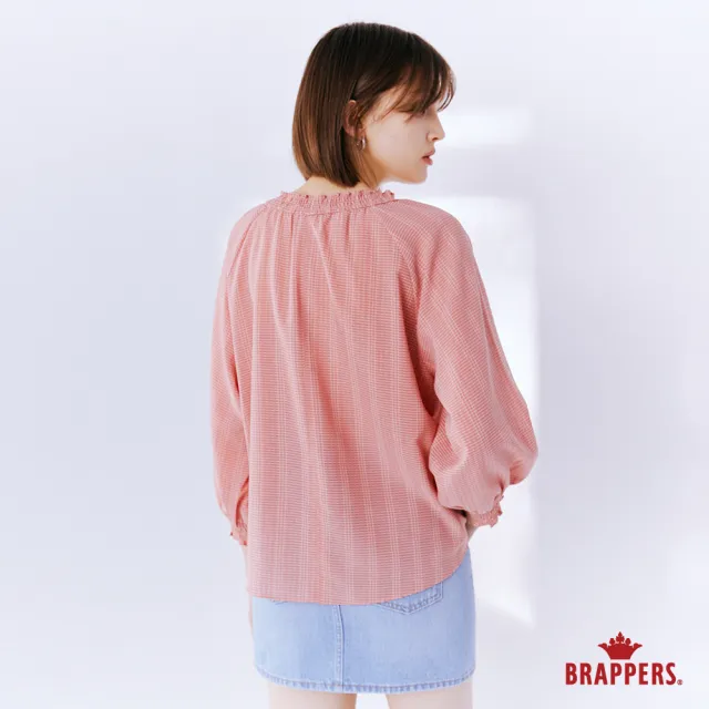 【BRAPPERS】女款 氣質壓褶雪紡襯衫(粉)