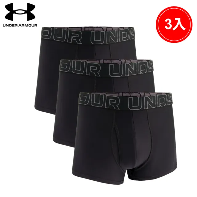 【UNDER ARMOUR】UA 男 Perf Tech 3吋四角褲/3入_1383882-001(黑)