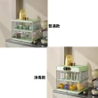 【大城小居】雙層茶杯收納架 茶杯架/收納櫃/消毒杯架一體(內含瀝水托盤+消毒櫃設計)