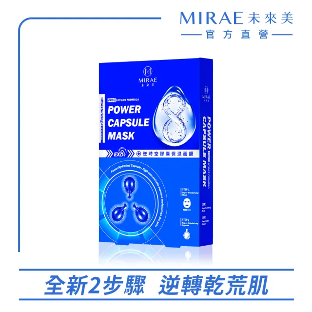 【MIRAE 未來美】EX8分鐘逆時空膠囊面膜1盒(保濕/亮白/修護)