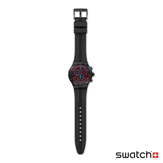 【SWATCH】Irony 金屬Chrono系列手錶 CRIMSON MYSTIQUE 男錶 女錶 手錶 瑞士錶 錶(43mm)