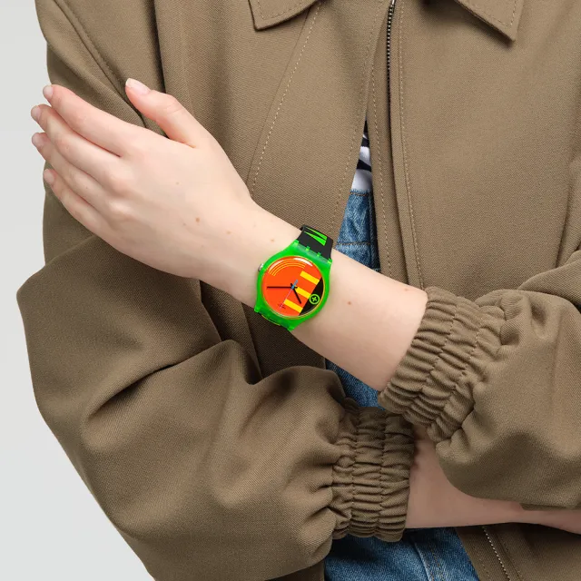【SWATCH】NEON RIDER 經典手錶/男錶/女錶/瑞士製造 SO29G106(41mm)