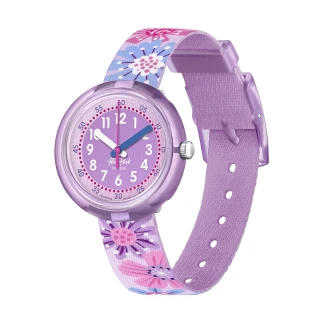 【Flik Flak】兒童手錶 散花 FLOWER CHAOS 瑞士錶 兒童錶 手錶 編織錶帶(31.85mm)