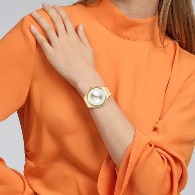 【SWATCH】Skin Irony 超薄金屬系列手錶 PEARL GLEAM 男錶 女錶 瑞士錶 錶(38mm)