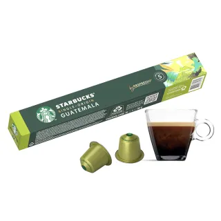 【STARBUCKS 星巴克】單一產區瓜地馬拉咖啡膠囊10顆/盒 15個月(新包裝;適用於Nespresso膠囊咖啡機)