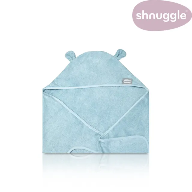 【Shnuggle】連帽圍裙式寶寶浴巾 嬰兒斗篷浴巾(竹纖維材質 細緻舒柔)