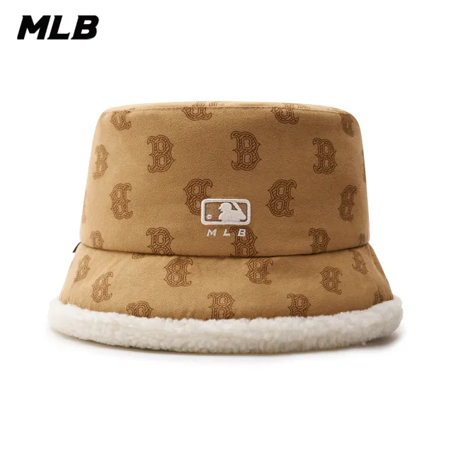 【MLB】麂皮漁夫帽 MONOGRAM系列 波士頓紅襪隊(3AHTMS136-43CAS)