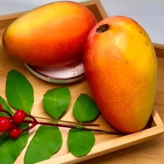 【WANG 蔬果】台灣水蜜桃芒果-特大果4-6顆x2箱(2.5kg/箱_果農直配)