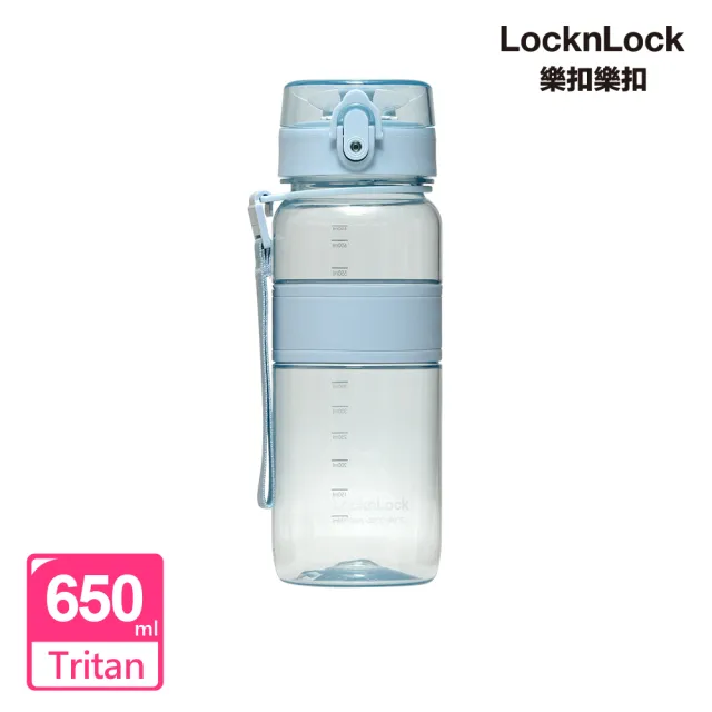 【LocknLock 樂扣樂扣】Tritan優質彈蓋提帶水壺650ml(2色任選)