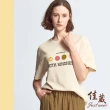 【Just Wear 佳葳】立體植絨笑臉上衣 2色(女上衣/女上著/短袖/印字/素色/棉質/童趣/休閒)