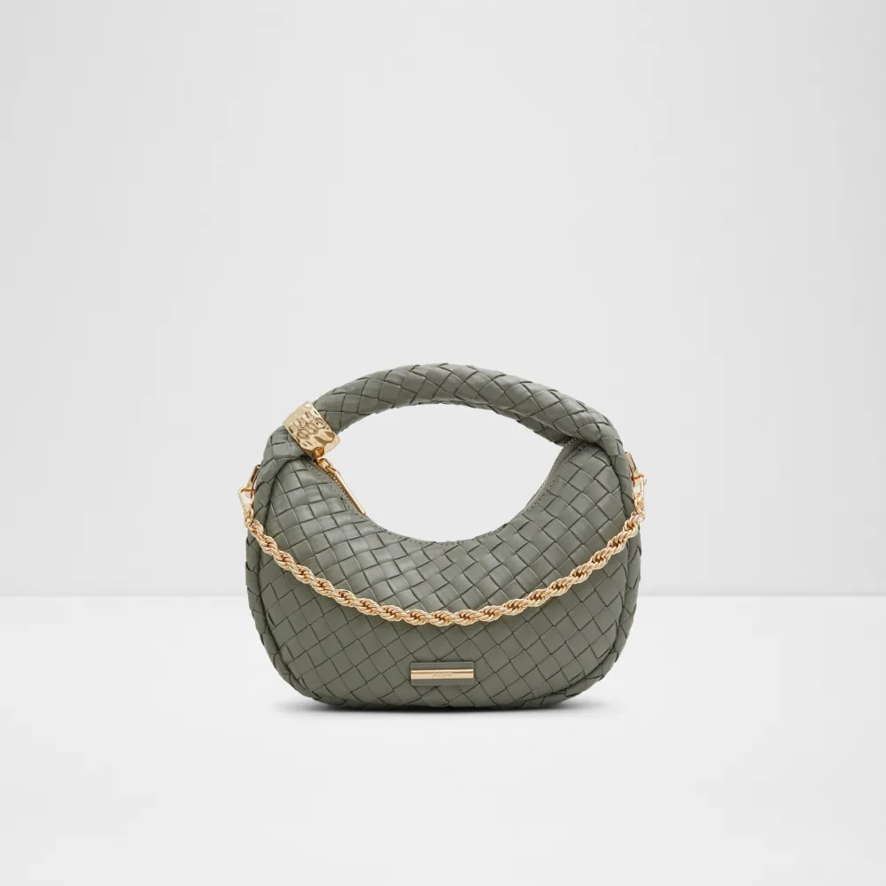 【ALDO】VENESSA-優雅編織弧度設計彎月手提包-女包(綠色)