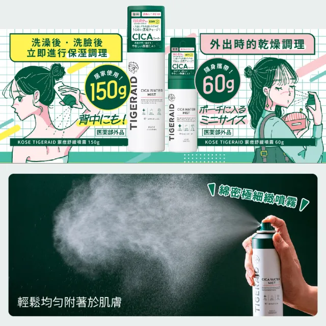 【KOSE COSMEPORT】TIGERAID 老虎草禦痘舒緩噴霧 60g(積雪草 化妝水)