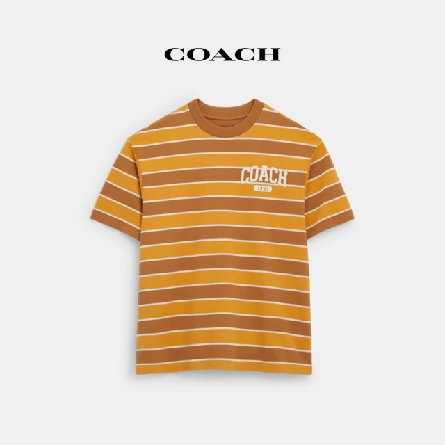 COACHCOACH 官方直營條紋T恤-橙色多色(CO785)