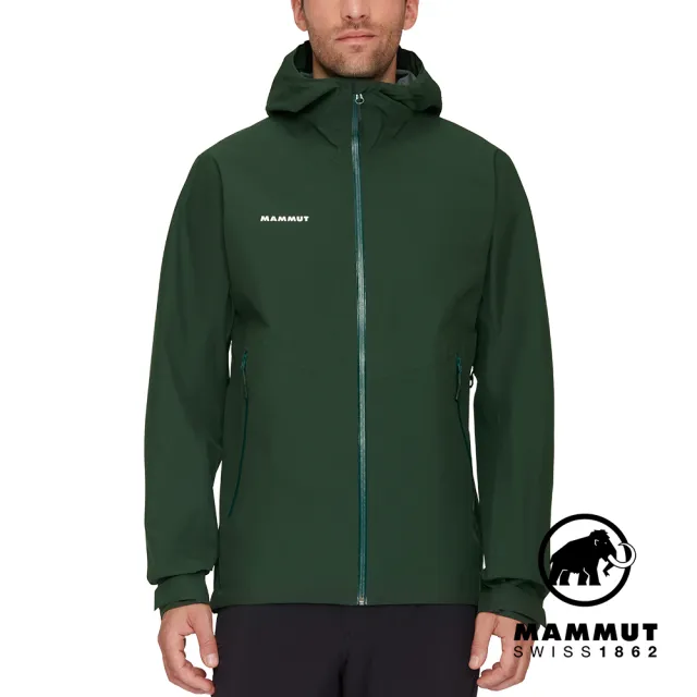 【Mammut 長毛象】Alto Light HS Hooded Jacket Men 輕量防風防水連帽外套 男款 綠樹林 #1010-30660