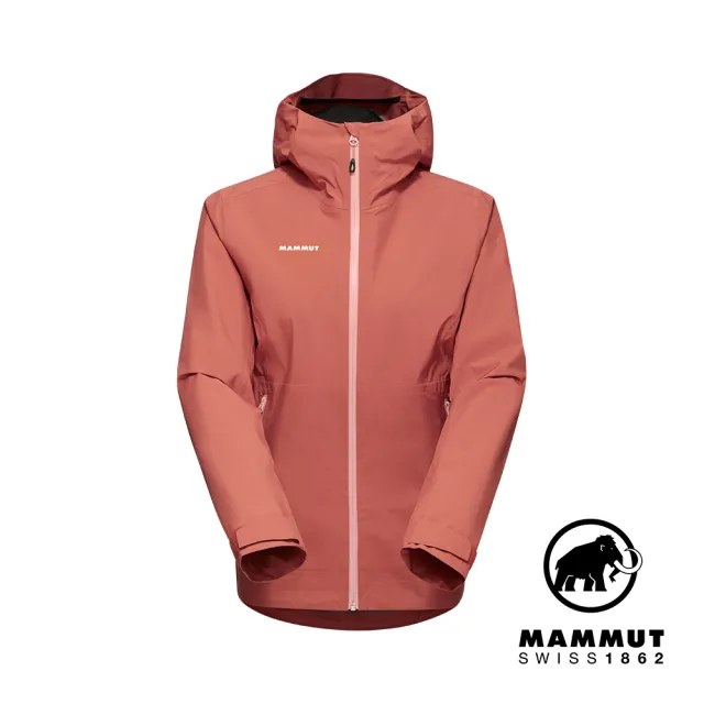 【Mammut 長毛象官方直營】Alto Light HS Hooded Jacket W 輕量防風防水連帽外套 女款 磚紅 #1010-30670