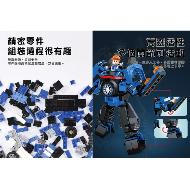【啾愛你】潘洛斯積木2入組款式任選(賽車款)