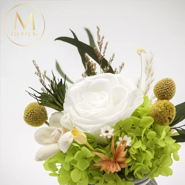 【Floral M】夏日野餐盛宴時光永生香氛擴香花禮(擴香花/永生花/花禮/香水精油/居家香氛/桌上裝飾/送禮)