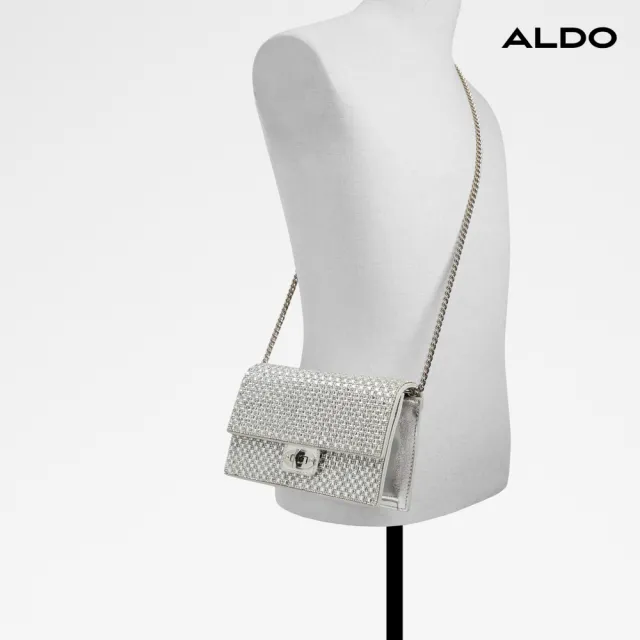 【ALDO】MEREDITH-時尚閃亮水鑽搭配晚宴包-女包(銀色)