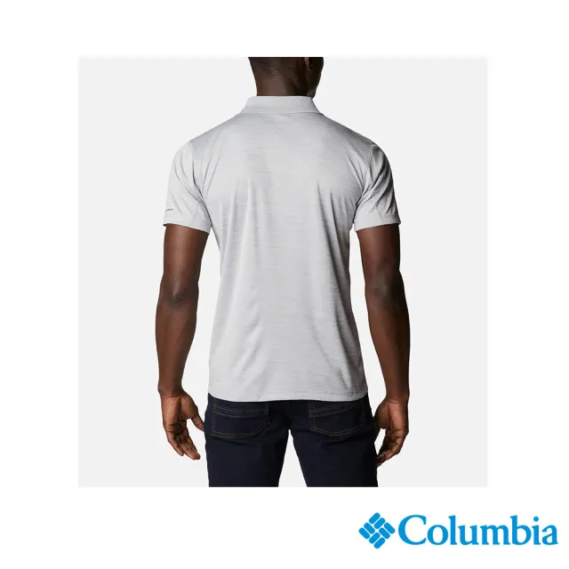 【Columbia 哥倫比亞 官方旗艦】男款-Zero Rules™涼感防曬快排短袖Polo衫-花灰色(UAE60820HG/IS)